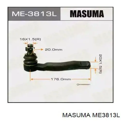 Наконечник рулевой тяги внешний Masuma ME3813L