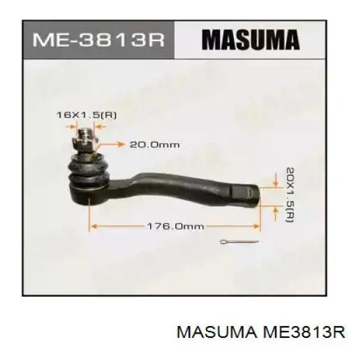 ME3813R Masuma наконечник рулевой тяги внешний