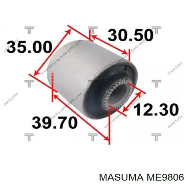 Наконечник задней тяги (задней подвески) внешний MASUMA ME9806