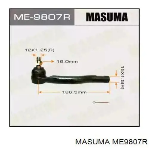 ME9807R Masuma наконечник рулевой тяги внешний