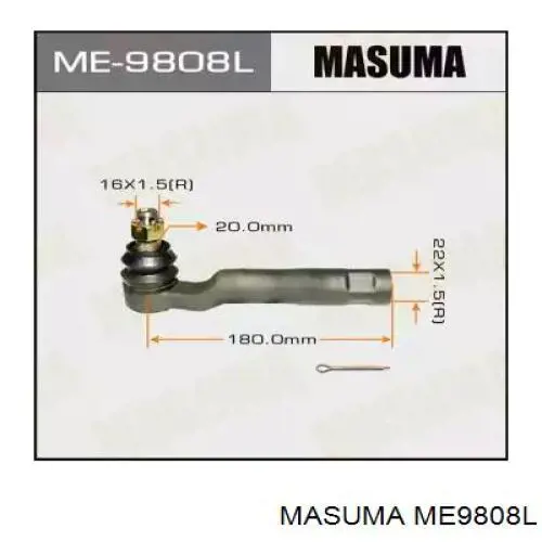 ME9808L Masuma наконечник рулевой тяги внешний