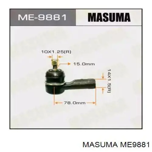 ME9881 Masuma наконечник рулевой тяги внешний