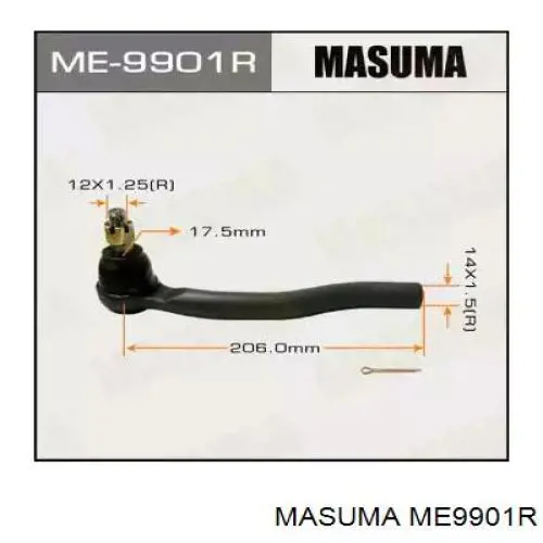 ME9901R Masuma наконечник рулевой тяги внешний