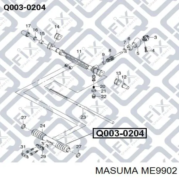 Купить ME9902 Masuma Наконечник рулевой тяги, внешний