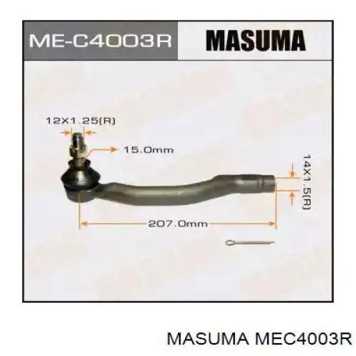 Наконечник рулевой тяги внешний Masuma MEC4003R