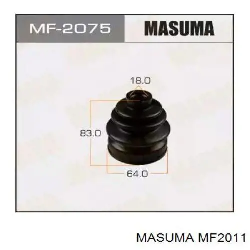 MF2011 Masuma пыльник шруса передней полуоси наружный
