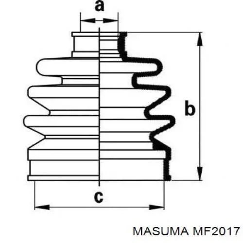 Купить MF2017 Masuma Пыльник гранаты наружный, передний