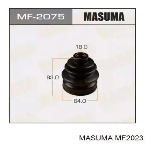 Fuelle, árbol de transmisión delantero exterior MF2023 Masuma