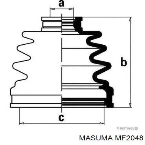 Пыльник ШРУСа задней полуоси внутренний Masuma MF2048 цена, от 7.40 USD