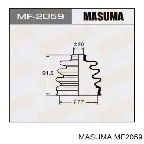 MF2059 Masuma пыльник шруса передней полуоси наружный