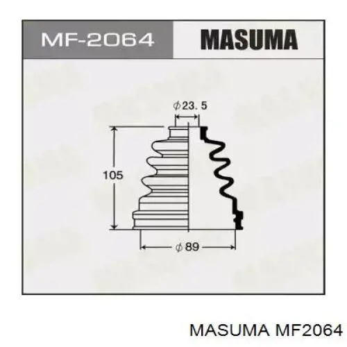 MF2064 Masuma пыльник шруса передней полуоси внутренний