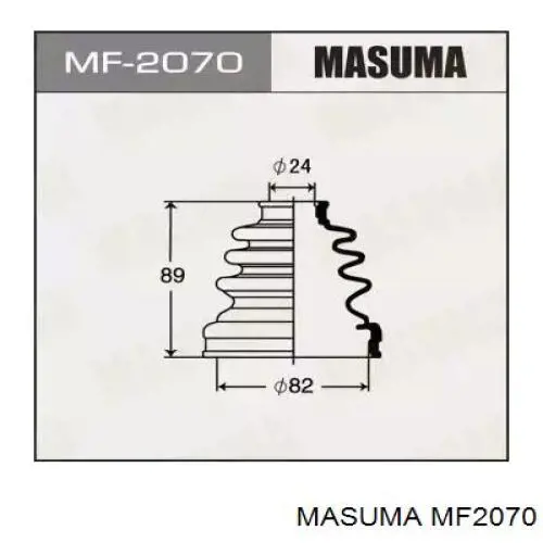 MF2070 Masuma пыльник шруса передней полуоси внутренний