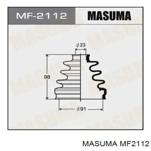 Пыльник ШРУСа передней полуоси наружный Masuma MF2112