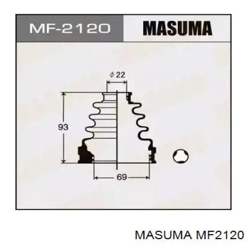Пыльник ШРУСа передней полуоси внутренний Masuma MF2120