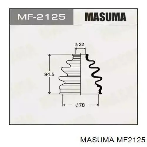 MF2125 Masuma пыльник шруса передней полуоси наружный