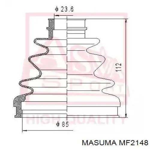 Купить MF2148 Masuma Пыльник гранаты наружный, передний