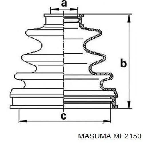 Пыльник ШРУСа внутренний MF2150 Masuma