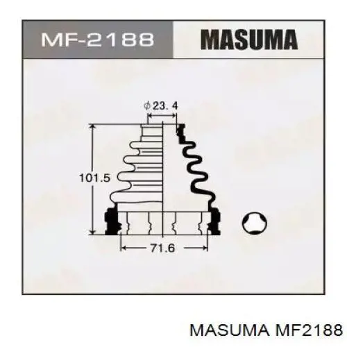 Пыльник ШРУСа передней полуоси внутренний MASUMA MF2188
