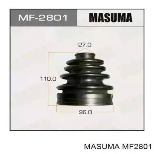 Пыльник ШРУСа передней полуоси внутренний Masuma MF2801