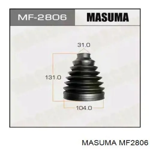 Пыльник ШРУСа передней полуоси наружный Masuma MF2806