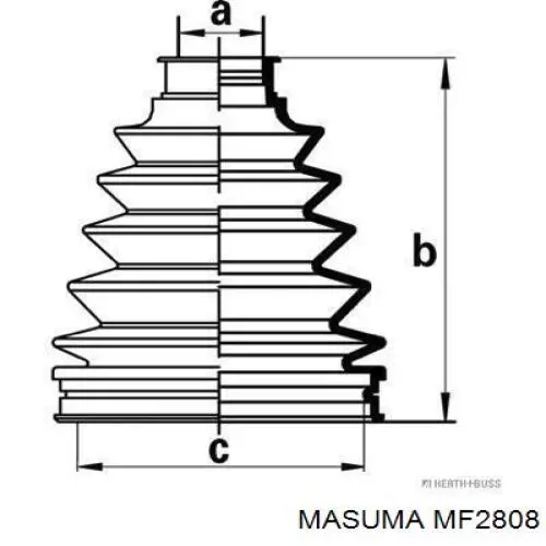 Пыльники шрусов MF2808 Masuma