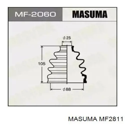 Пыльник ШРУСа передней полуоси наружный Masuma MF2811