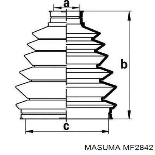 MF2842 Masuma Пыльник ШРУСа наружный, правый
