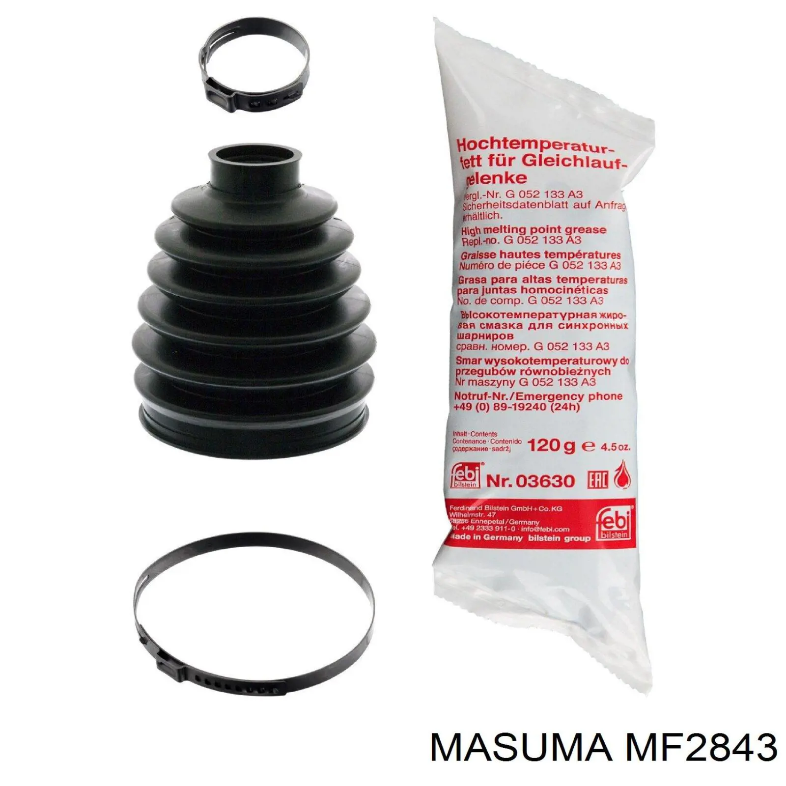 MF2843 Masuma пыльник шруса передней полуоси наружный