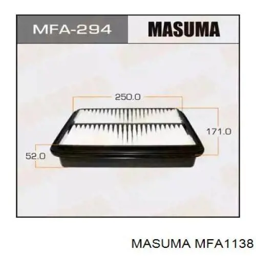 MFA1138 Masuma Воздушный фильтр двигателя