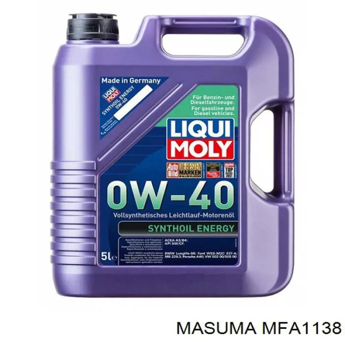 Воздушный фильтр MFA1138 Masuma