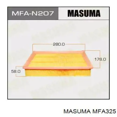 Фільтр повітряний MFA325 Masuma