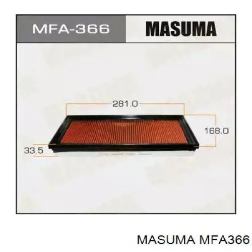 Фильтр воздушный Masuma MFA366