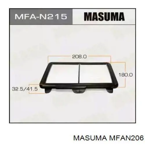 Элемент воздушного фильтра Masuma MFAN206 цена, от 4.97 USD