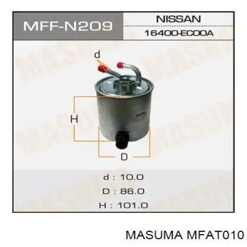 Элемент воздушного фильтра Masuma MFAT010 цена, от 11.91 USD