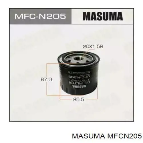 Фильтр масляный Masuma MFCN205
