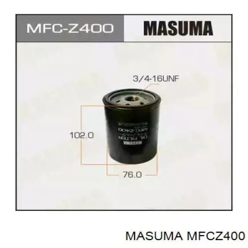 Фильтр масляный Masuma MFCZ400