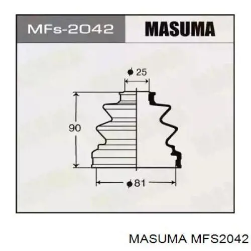 MFS2042 Masuma пыльник шруса передней полуоси внутренний