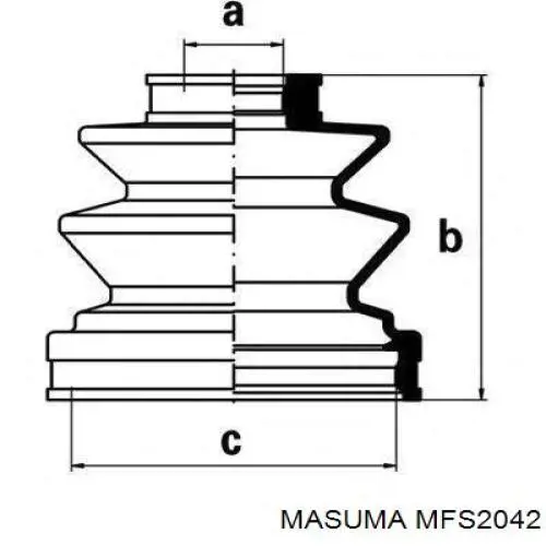 MFS2042 Masuma Пыльник ШРУСа передней полуоси внутренний