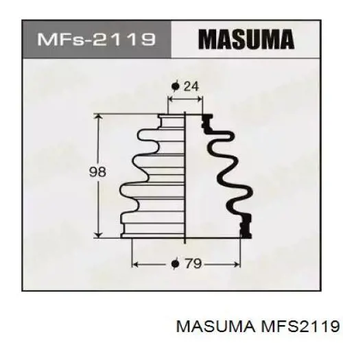 Пыльник ШРУСа передней полуоси наружный Masuma MFS2119