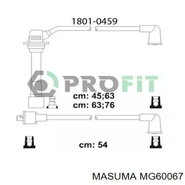 Провода высоковольтные, комплект Masuma MG60067