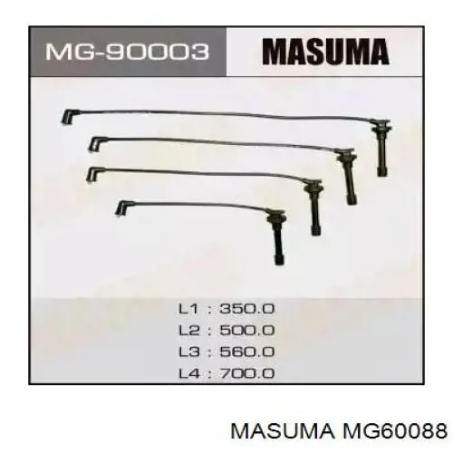 Провода высоковольтные, комплект Masuma MG60088