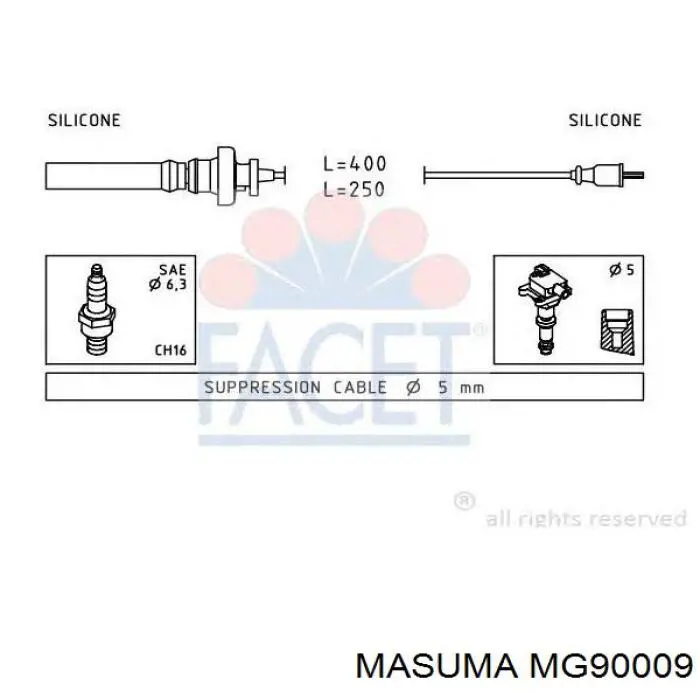 MG90009 Masuma Провода высоковольтные