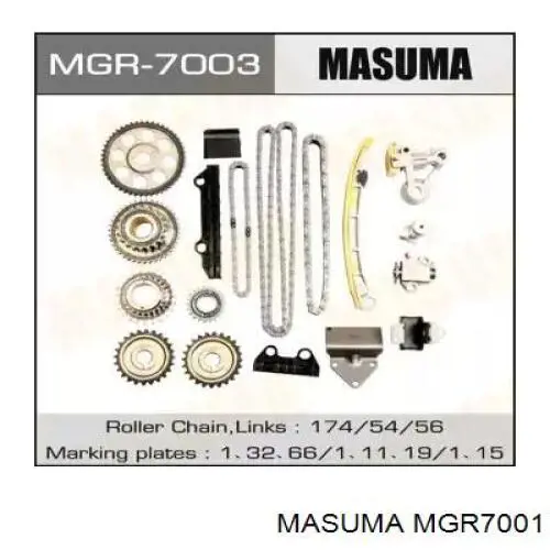 Ремкомплект ГРМ Masuma MGR7001 цена, от 96.40 USD