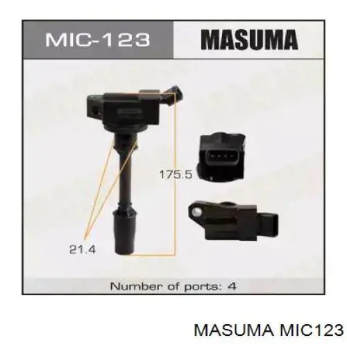 Катушка зажигания MIC123 Masuma