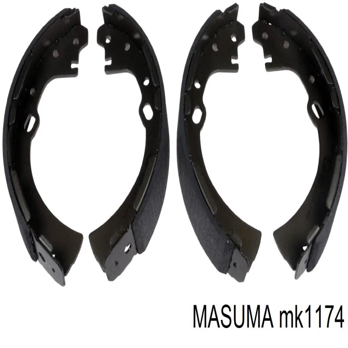 Колодки тормозные задние барабанные MASUMA MK1174
