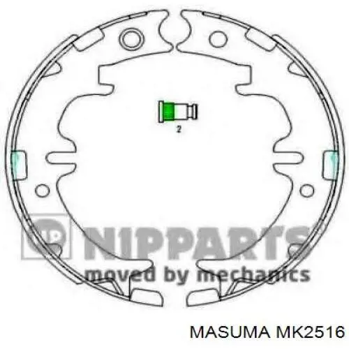 MK2516 Masuma Тормозные колодки ручника