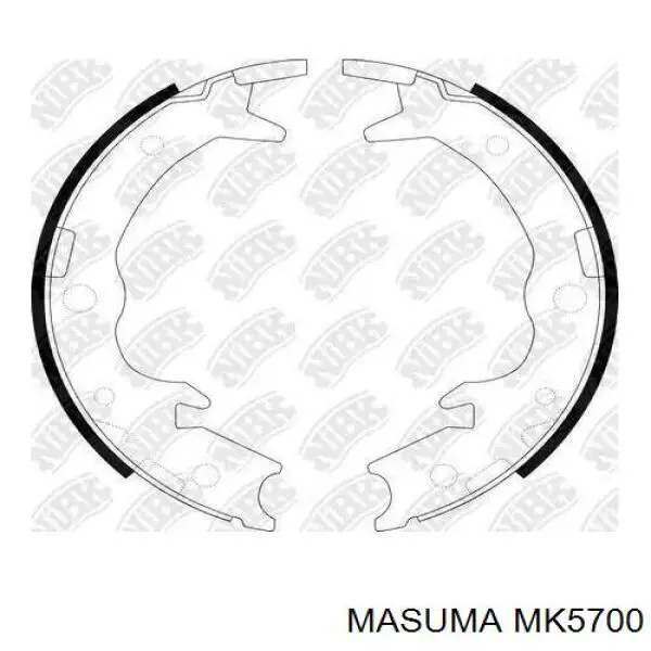 Тормозные колодки стояночного тормоза Masuma MK5700 цена, от 20.64 USD