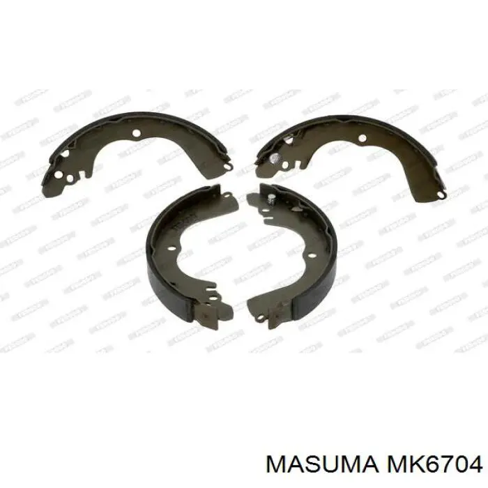 Купить MK6704 Masuma Задние барабанные тормозные колодки