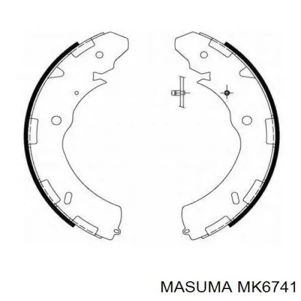 Задние барабанные колодки MK6741 Masuma