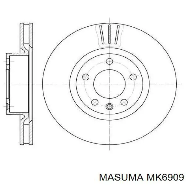 Купить MK6909 Masuma Задние барабанные тормозные колодки
